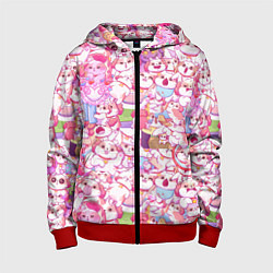 Толстовка на молнии детская Стикеры вконтакте собака, цвет: 3D-красный