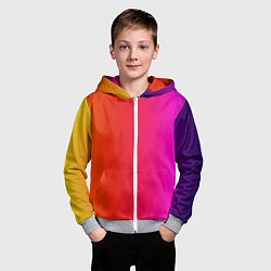 Толстовка на молнии детская Лучезарное сияние, цвет: 3D-меланж — фото 2
