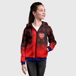 Толстовка на молнии детская Arsenal fc sport geometry steel, цвет: 3D-синий — фото 2