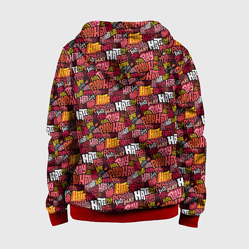 Детская толстовка на молнии Разыгрывай неприязнь / 3D-Красный – фото 2