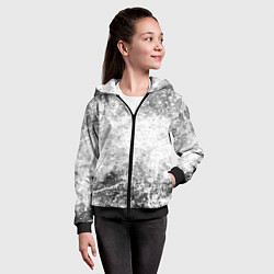 Толстовка на молнии детская Абстракция - серый ветер, цвет: 3D-черный — фото 2