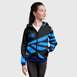 Толстовка на молнии детская PUBG крылья, цвет: 3D-синий — фото 2