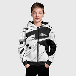 Толстовка на молнии детская Milano - fashion abstraction, цвет: 3D-черный — фото 2