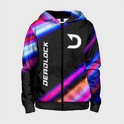 Толстовка на молнии детская Deadlock speed game lights, цвет: 3D-черный
