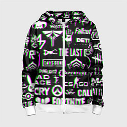 Детская толстовка на молнии Logo game glitch