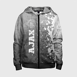 Детская толстовка на молнии Ajax - grey gradient по-вертикали