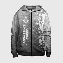 Детская толстовка на молнии Assassins Creed - grey gradient по-вертикали