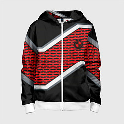 Толстовка на молнии детская BMW geometry avto, цвет: 3D-белый