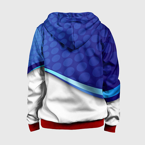 Детская толстовка на молнии BMW abstraction steel / 3D-Красный – фото 2