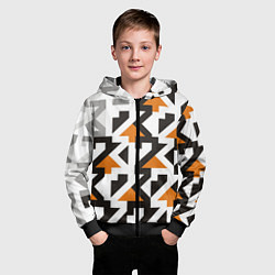 Толстовка на молнии детская Паттерн-23, цвет: 3D-черный — фото 2