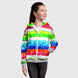 Толстовка на молнии детская Fortnite color line, цвет: 3D-меланж — фото 2