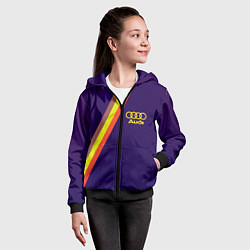 Толстовка на молнии детская AUDI line sport, цвет: 3D-черный — фото 2