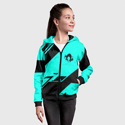 Толстовка на молнии детская Deathstranding geometry, цвет: 3D-черный — фото 2