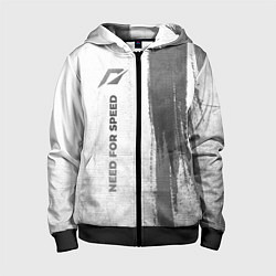 Детская толстовка на молнии Need for Speed - white gradient по-вертикали