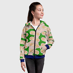 Толстовка на молнии детская Я в порядке пластырь, цвет: 3D-синий — фото 2