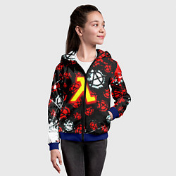 Толстовка на молнии детская Half life anarhy, цвет: 3D-синий — фото 2