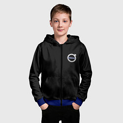 Толстовка на молнии детская Volvo logo auto, цвет: 3D-синий — фото 2