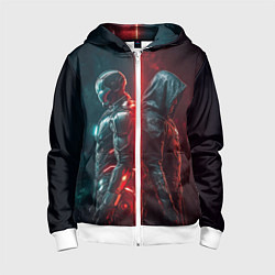 Толстовка на молнии детская Доктор Дум - Железный Человек, цвет: 3D-белый