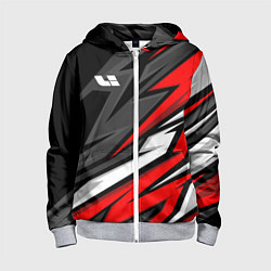 Толстовка на молнии детская Lixiang - красный спортивный, цвет: 3D-меланж