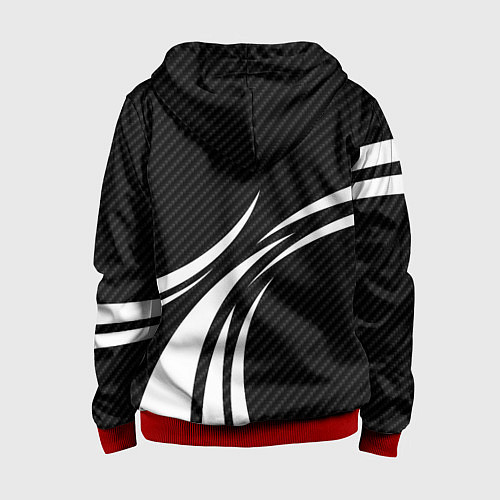 Детская толстовка на молнии Lixiang - carbon black / 3D-Красный – фото 2