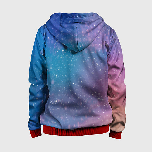 Детская толстовка на молнии Winter falls gradient / 3D-Красный – фото 2