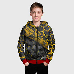 Толстовка на молнии детская Костюм рептилии, цвет: 3D-красный — фото 2