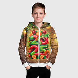 Толстовка на молнии детская Змеи к нам приходят, цвет: 3D-белый — фото 2