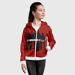 Толстовка на молнии детская Ходячие, цвет: 3D-белый — фото 2