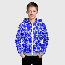 Толстовка на молнии детская Nirvana logo blue, цвет: 3D-меланж — фото 2