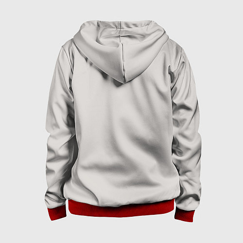 Детская толстовка на молнии Таня - красная надпись вязью / 3D-Красный – фото 2