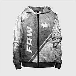 Толстовка на молнии детская FAW - grey gradient вертикально, цвет: 3D-черный