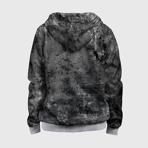 Детская толстовка на молнии Абстракция - grunge mood / 3D-Меланж – фото 2