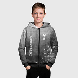 Толстовка на молнии детская Tottenham - grey gradient вертикально, цвет: 3D-черный — фото 2
