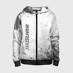 Толстовка на молнии детская Jaguar - white gradient вертикально, цвет: 3D-черный