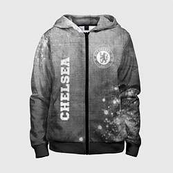 Толстовка на молнии детская Chelsea - grey gradient вертикально, цвет: 3D-черный