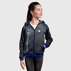 Толстовка на молнии детская BMW black-grey, цвет: 3D-синий — фото 2