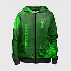 Детская толстовка на молнии Tottenham - green gradient вертикально