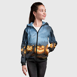 Толстовка на молнии детская Костюмы для halloween, цвет: 3D-черный — фото 2