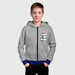 Толстовка на молнии детская Черные очки висят на кармане, цвет: 3D-синий — фото 2