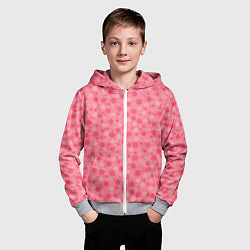 Толстовка на молнии детская Красные коралловые пузыри, цвет: 3D-меланж — фото 2
