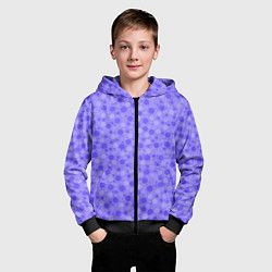 Толстовка на молнии детская Фиолетовый сиреневый пузыри, цвет: 3D-черный — фото 2