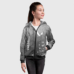 Толстовка на молнии детская Valorant - grey gradient вертикально, цвет: 3D-черный — фото 2