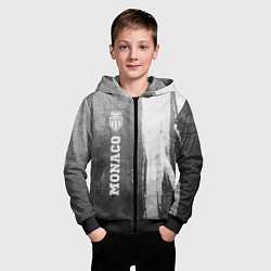 Толстовка на молнии детская Monaco - grey gradient по-вертикали, цвет: 3D-черный — фото 2