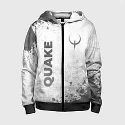 Детская толстовка на молнии Quake - white gradient вертикально