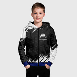 Толстовка на молнии детская Король и шут краски броня, цвет: 3D-синий — фото 2