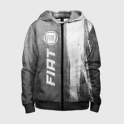 Детская толстовка на молнии Fiat - grey gradient по-вертикали
