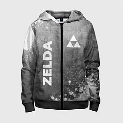Толстовка на молнии детская Zelda - grey gradient вертикально, цвет: 3D-черный