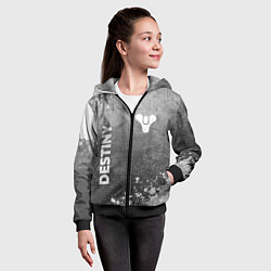 Толстовка на молнии детская Destiny - grey gradient вертикально, цвет: 3D-черный — фото 2