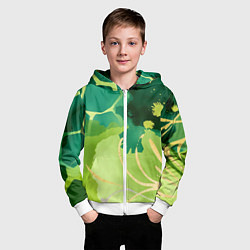 Толстовка на молнии детская Вдохновленный природой, цвет: 3D-белый — фото 2