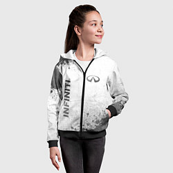 Толстовка на молнии детская Infiniti - white gradient вертикально, цвет: 3D-черный — фото 2